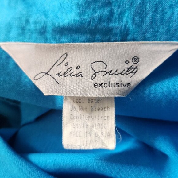 Vintages Lilia Smitty Exclusive Western Cowgirl Rodeo Turquoise Dress Size 11/12 - Picture 13 of 15